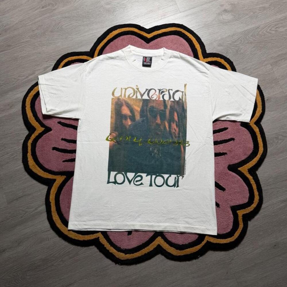 Vintage 90’s Lenny Kravitz Love Tour Graphic Promo T-shirt Size XL White